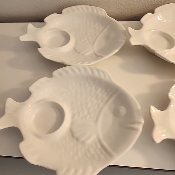 4-PC Set French Chef Gourmet Cookware Fish Shaped Dishes with sauce Compartment - Picture 6 of 6